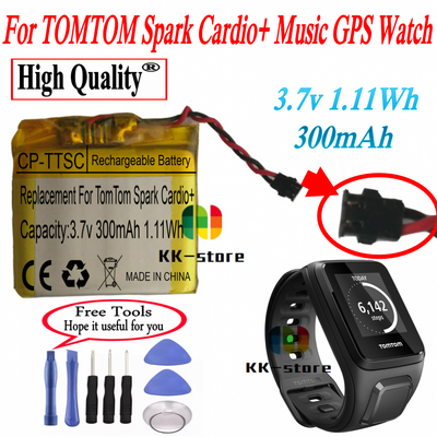 For TomTom Spark Cardio + Music GPS Watch 3.7v 1.11Wh 300mAh Replacement  Battery | eBay