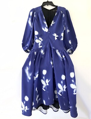 PROENZA SCHOULER Tie-Dye Candy Midi Dress Sz 0 Blue Reg $1790.00 NWT | eBay