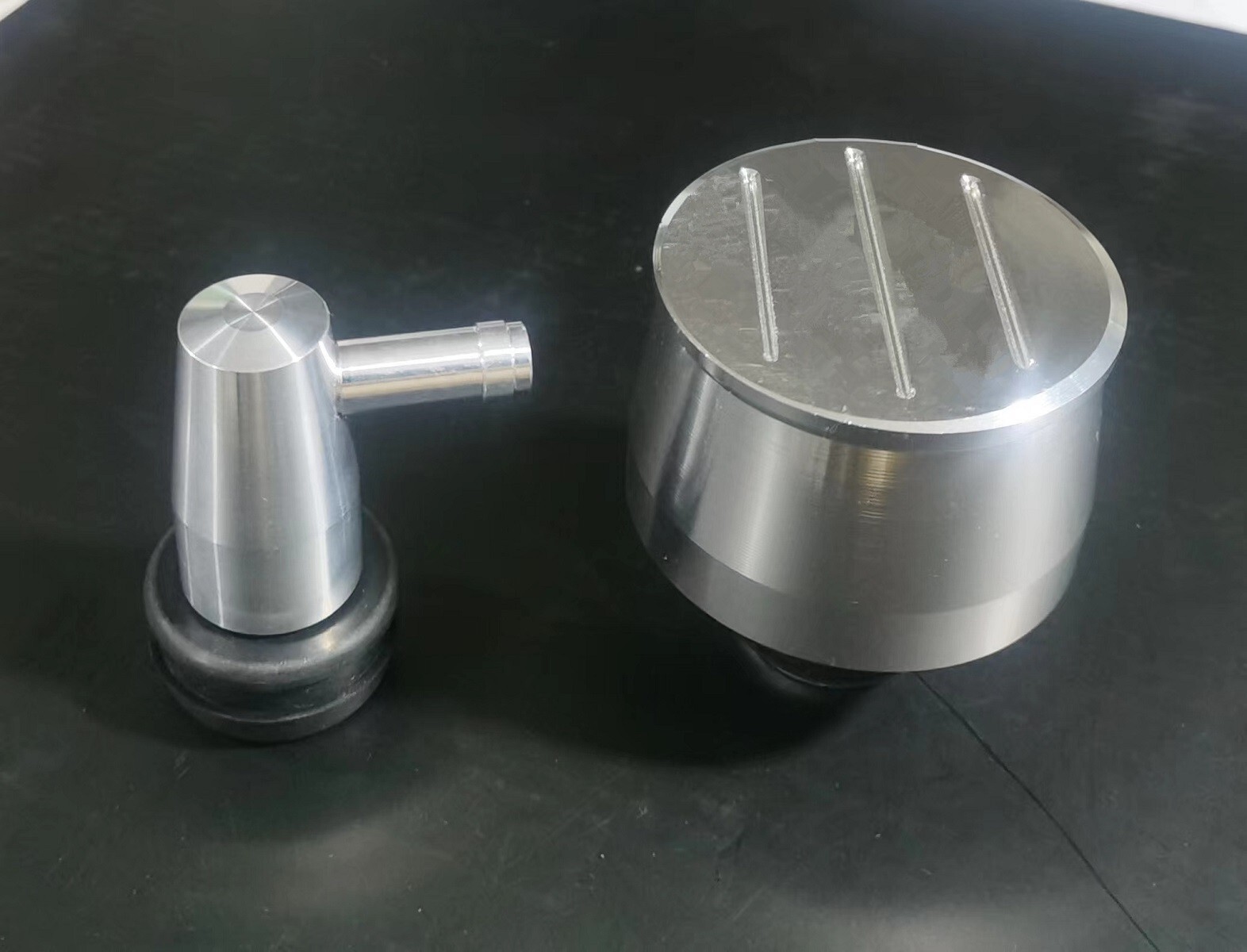 Aluminum Finned Valve Cover Breather & Mini PCV Combo Chevy 350 454 eBay