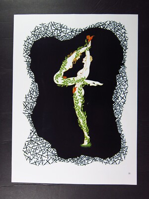 ERTE No. (4) Four Numbers Series 1978 Ltd Vintage 12x9