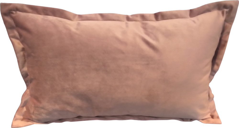 Cosima Samt Kissenhülle Flora 30 x 50 cm Rose Rosa Altrosa einfarbig schlicht