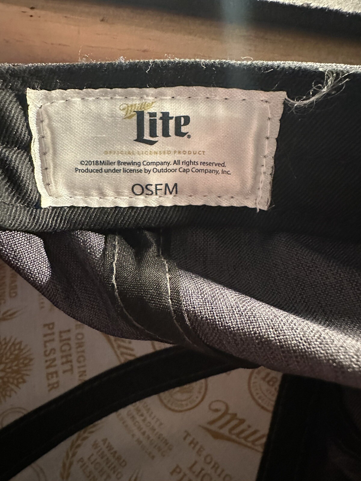 Miller Lite Beer Snap Back Hat.  Grey Official Ca… - image 6