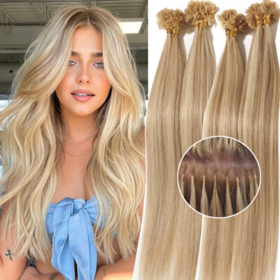 1G Strähnen Echthaar Bonding Keratin Hair Extensions Haarverlängerung 45-60cm DE