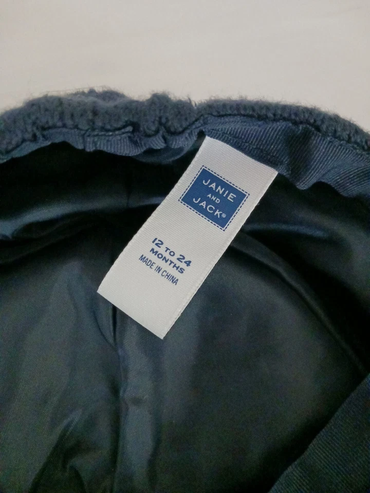 Janie & Jack Blue/Brown Newsboy Cap Hat Size 12-24 Months - Image 4 of 4