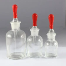 30ml-125ml New Glasses Tranparent Bottle Drop Reagent laboratory with Dropper
