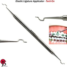 Orthodontic Instruments Elastic Placing Twirl On Ligature Applicator Dental