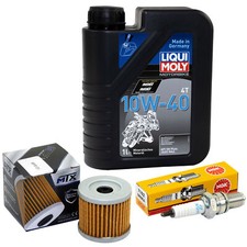 Öl Inspektion für Suzuki GN 125 TU 125 GS 125 1994-99 Set 1L Ölfilter Zündkerze