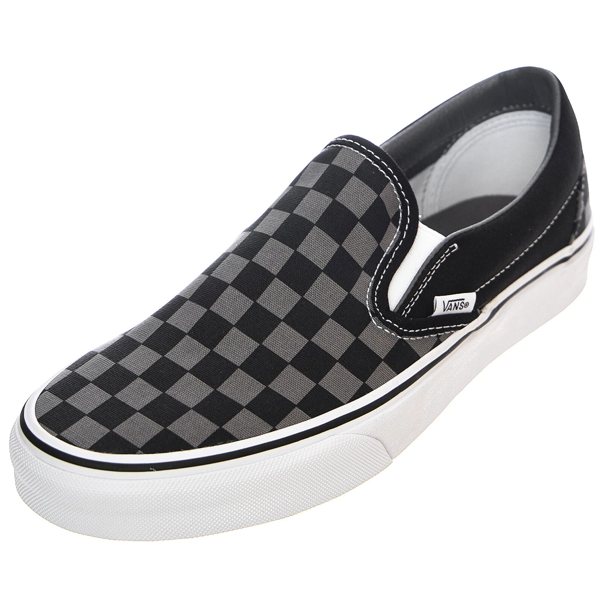 Vans black cheap pewter checkerboard
