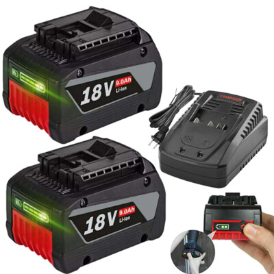 12.0Ah Akku für Bosch 18V Professional GBA GSR BAT618 BAT609 6.0Ah / Ladegerät