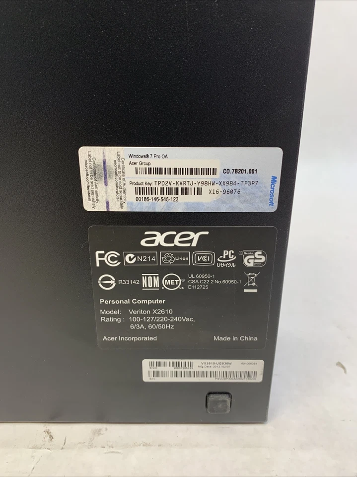 Acer Veriton x2610 SFF Intel Pentium G630 2.7GHz 2GB RAM No HDD No OS - Image 4 of 4