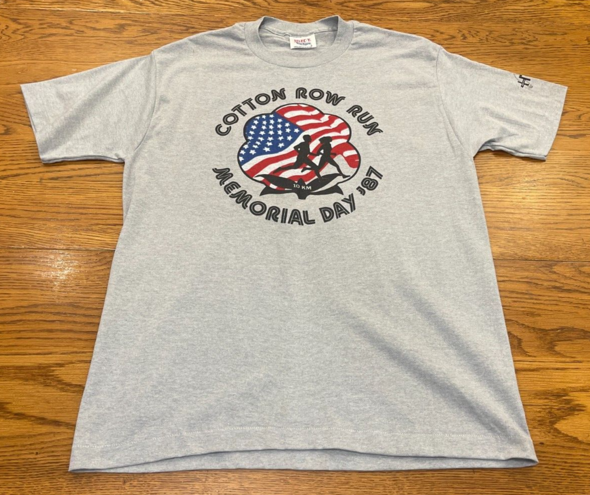 T shirt vintage 1987 Huntsville Alabama cotone fila corsa adulto M L Track Club