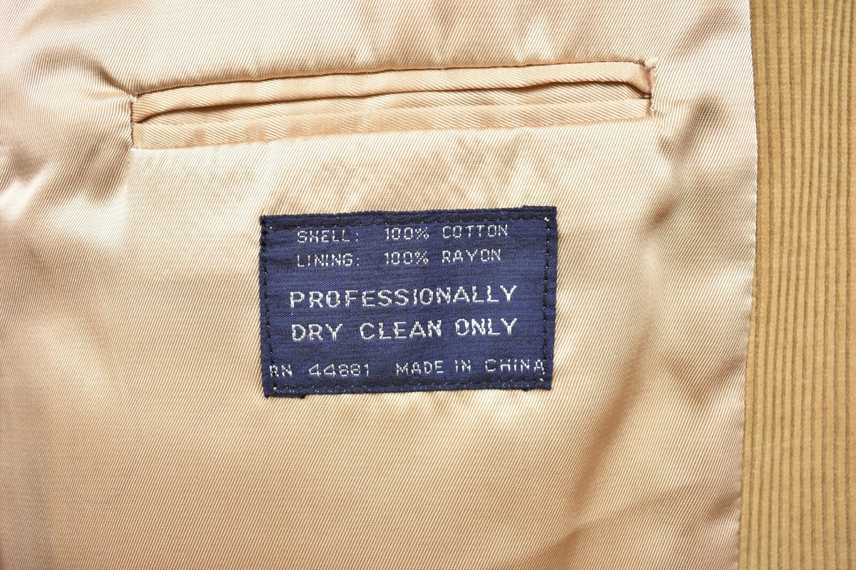 Fashion Lane Solid Light Brown Cotton Corduroy Two Button Sport