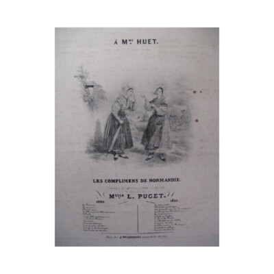 PUGET Loïsa Les Compliments de Normandie Klaviergesang 1840