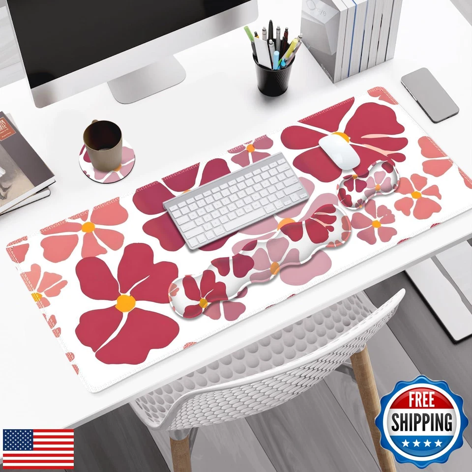 NXZGO Desk Mat Gaming Mouse Pad, Cute Desk Matt Keyboard Wrist Rest for Deskt - Image 2 of 4