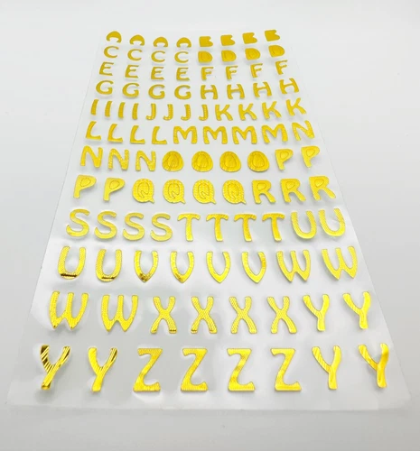Self Adhesive gold&silver Alphabet Letter&number Stickers Card Making Art&Craft - Picture 7 of 26