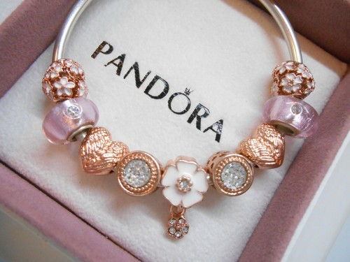 PANDORA SILVER BRACELET ROSE GOLD 