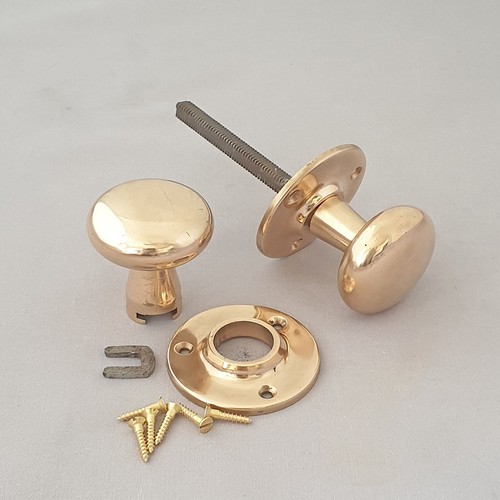 Boutons de porte en laiton breveté années 30 - Photo 6 sur 6