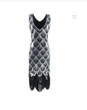 1920s Sequin Lace Flapper Cocktail Prom Dress