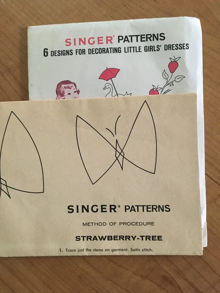 Vintage Singer Pattern 6 Designs for children - applique and trim pattern- Uncut - Image 2 of 2