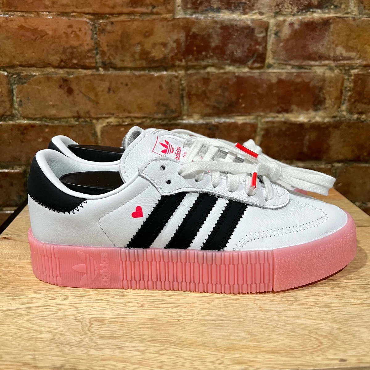 Slip sko Alert Vært for NEW! Adidas Originals Sambarose Valentine Shoes Women&#039;s Size 5.5  (EF4965) | eBay