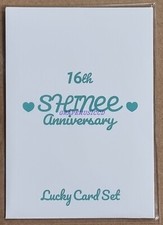 SHINee 16TH ANNIVERSARY SMTOWN OFFICIAL MD GOODS LUCKY CARD SET  PHOTOCARD NEW