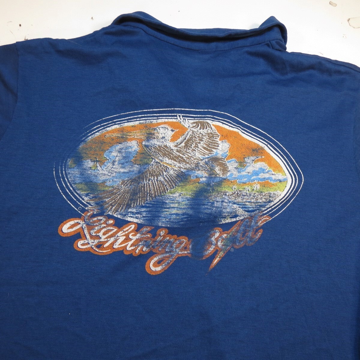 LIGHTNING BOLT Surf Skate VINTAGE 1970s 1980's POLO SHIRT Mens XL