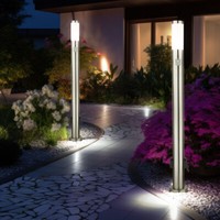 Wegeleuchte AußEnstehlampe Gartenlampe Led Bewegungsmelder Steckdose H 110 Cm 2X