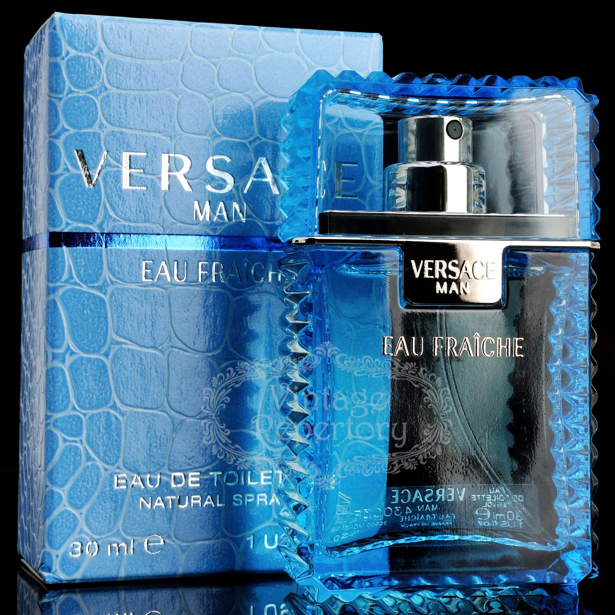 Versace Man Eau Fraiche EDT Men Perfume Cologne Oil 1.7oz (50ml) Mini Parfum  Set