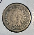 1864 Copper Nickel CN Indian Head Cent Penny - Good (G)