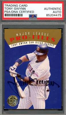 Tony Gwynn PSA DNA Signed 1995 Upper Deck SP Pro Files Autograph