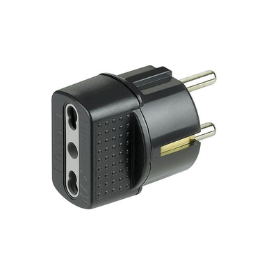 Adattatore TRIS - 1 Presa Tedesca 2 Prese Bipasso 10/16A Antracite - Foto 7