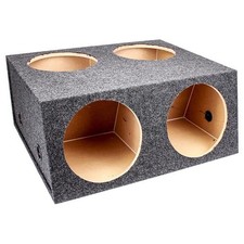 Qpower BASS12 4HOLE T 12 in. Four Hole Unloaded Subwoofer Speaker Box Enclosu...