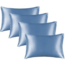 BEDELITE Satin Pillowcase for Hair and Skin, Standard 20x26 Inch , Airy Blue