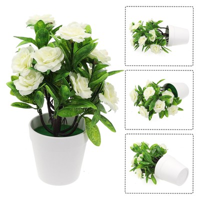Künstliche Gefälschte Rose Blumen Pflanzen Topf Outdoor Garten Büro Home Decor