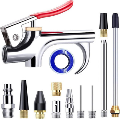 2-Way Connection Air Nozzle Blow Gun Kit, Air Compressor Accessory with 1/4'' St