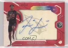 2020 Panini Elements Future Signs Red 9/50 Isaiah Simmons #FS-IS Auto ey6