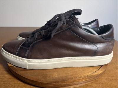 To Boot New York Pescara Sneakers Men's Dark Brown Leather Low Size 12 Lace Up