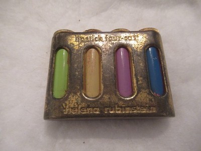 Vintage Helena Rubinstein Lipstick Four Cast Set of 4 Lipstick Holders