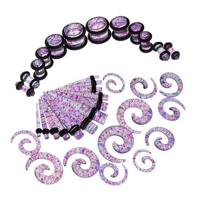 36 Stck. Acryl-Ohrstöpsel Taper Kit Expander Stretcher Stretching Piercing