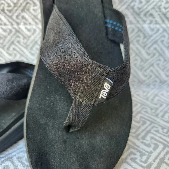 Teva 黑色 Voya 坡跟凉鞋 1019043 女式 10 码 — 第 2/4 张图片