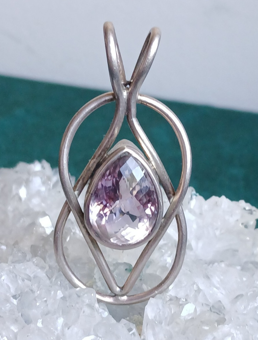 Sterling Amethyst Statement Pendant - image 1