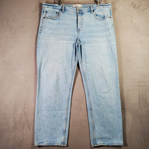 Abercrombie & Fitch Jeans Womens 33/16 Short Light Wash Straight Mid Rise Denim