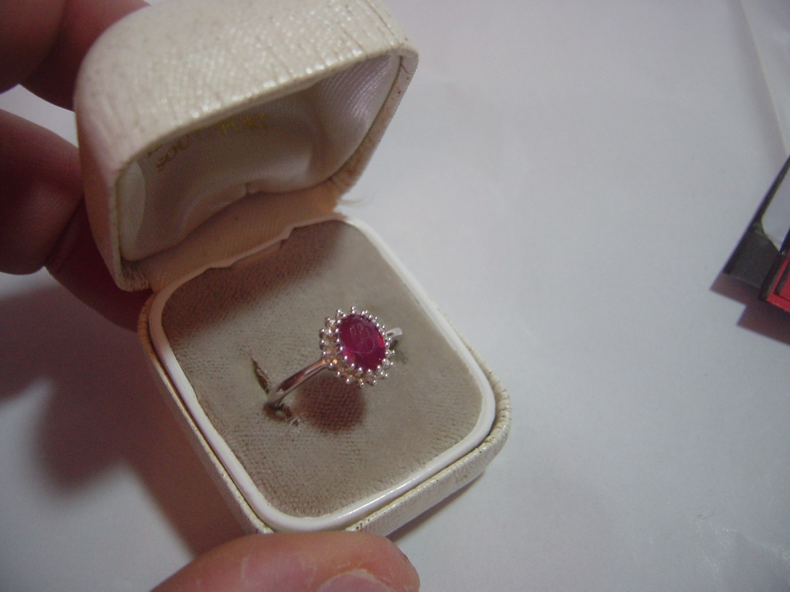 superb solid silver vintage ring lovley genuine n… - image 3