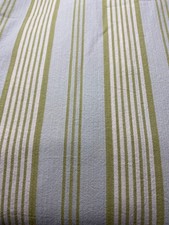 Restoration Hardware Stripe Green Cream Blue Twin Bed Duvet Cover 70x87 EUC