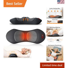 3 In 1 Electric Lumbar Support Pillow Smooth Spine Triple Fusion Back Massager