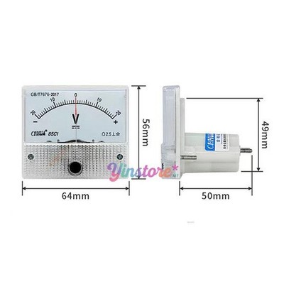 1 Pc. New 85C1 DC Voltmeter Analog Pointer Voltage Panel Meter ±DC 20V