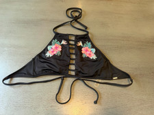 black VICTORIAS SECRET PINK swimsuit bikini top size small