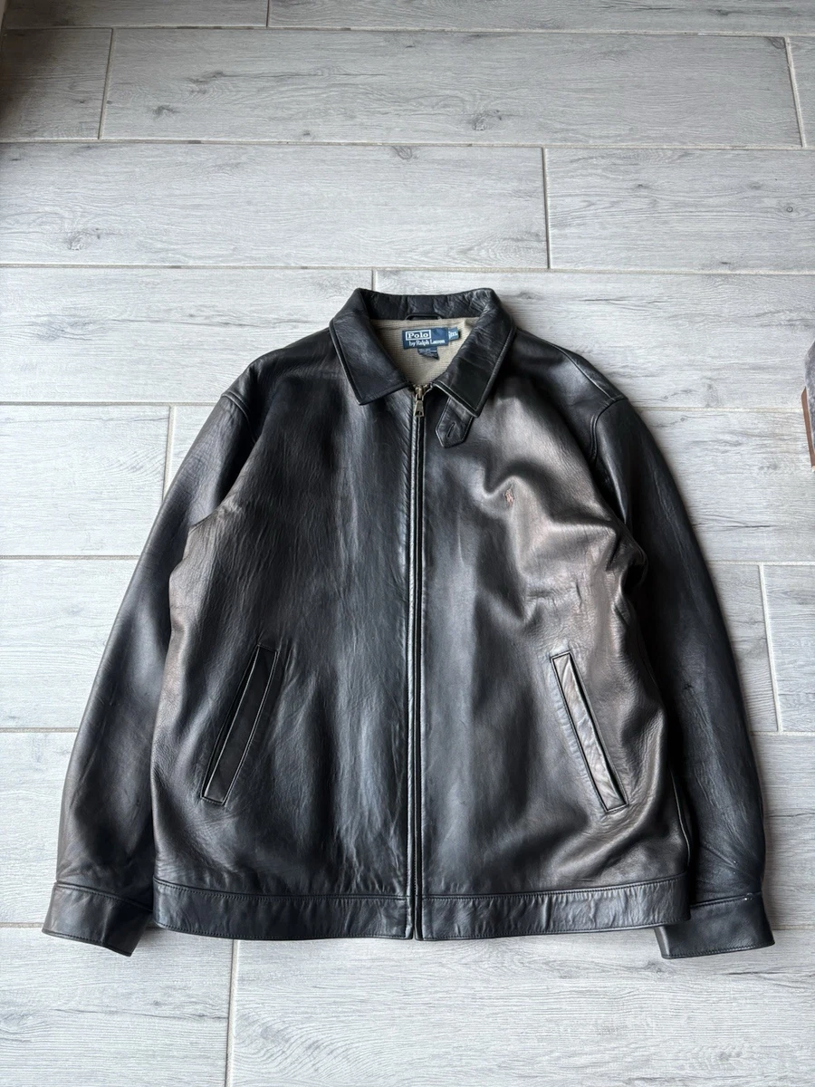 Ralph Lauren Leather Outer Shell Black Coats, Jackets & Vests for