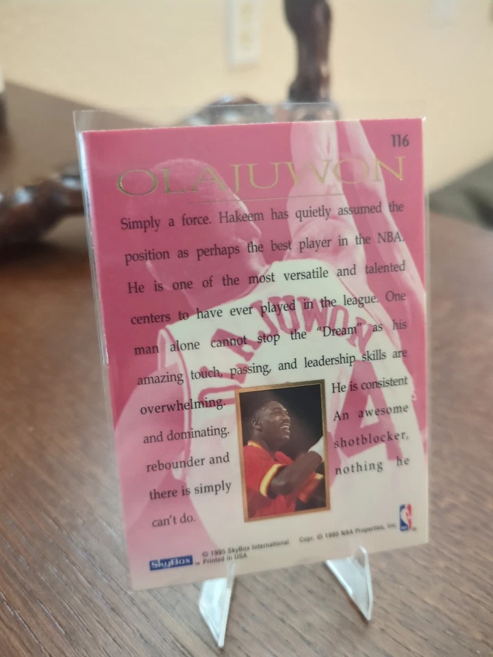 1994-95 Skybox Emotion - Masters Hakeem Olajuwon #116 Houston Rockets Hof - Image 2 of 2