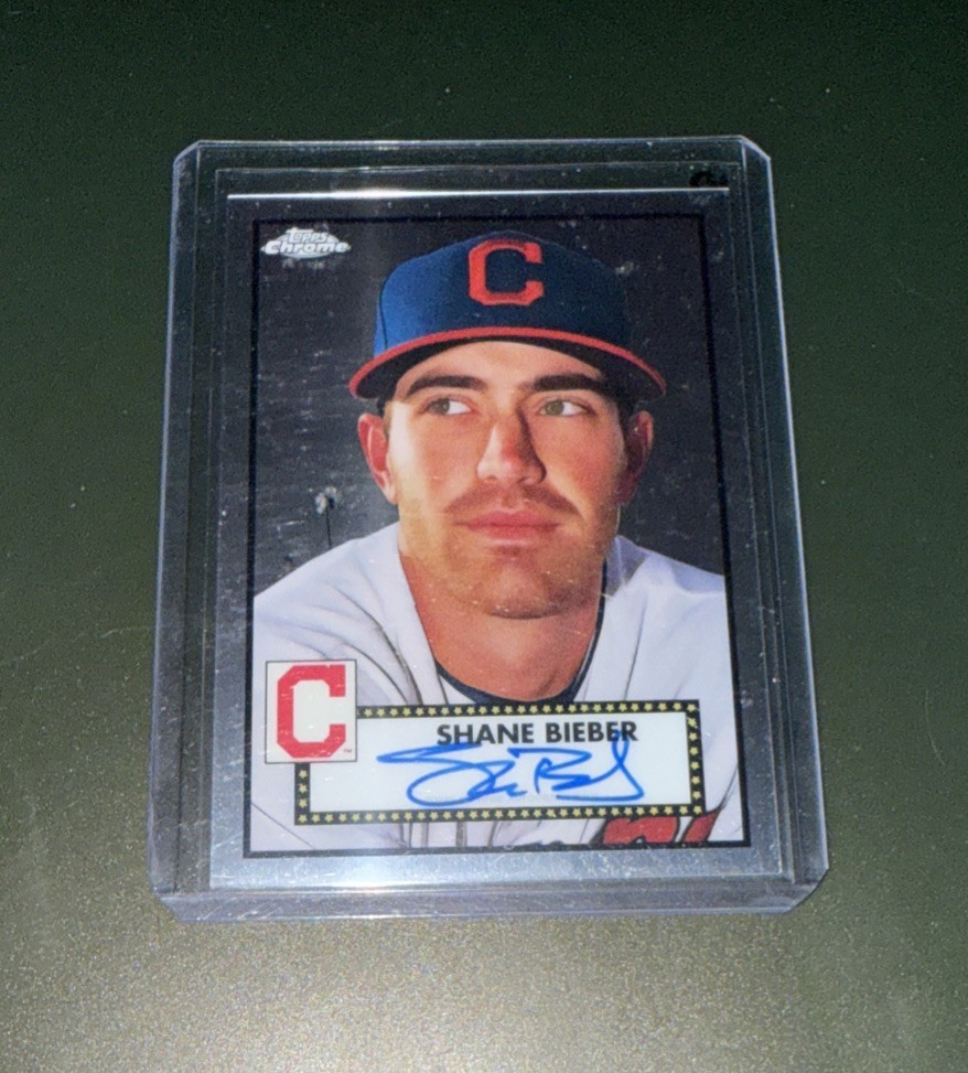 2021 Topps Chrome Platinum Anniversary Shane Bieber Auto #PA-SB